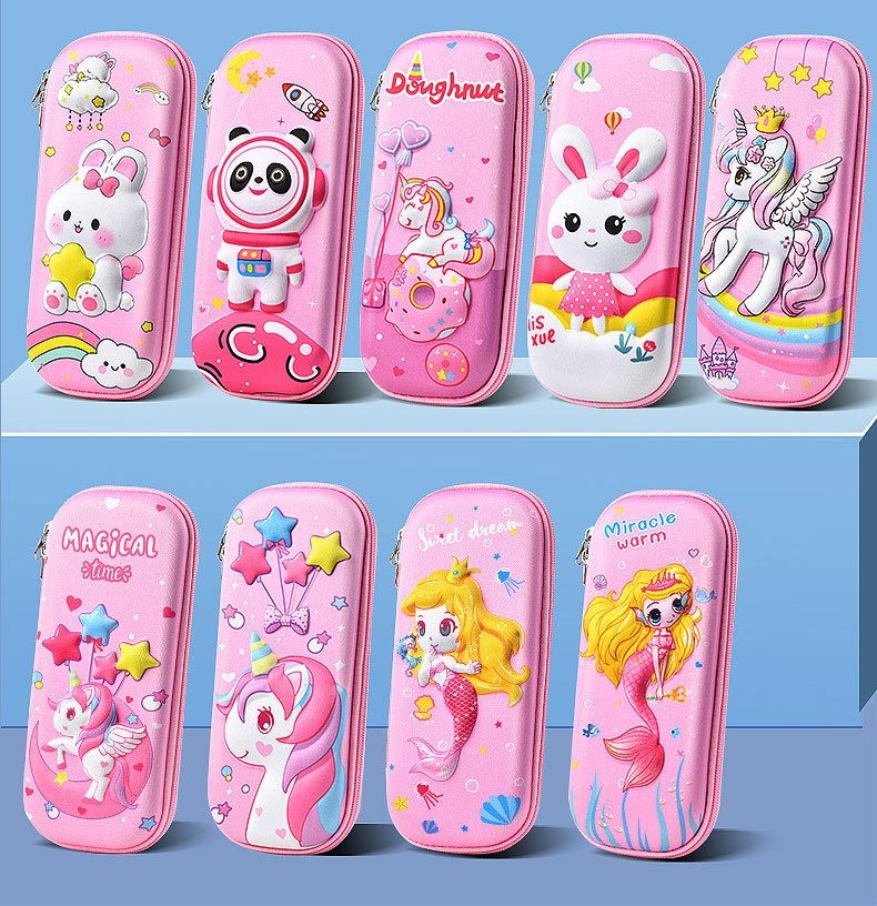 Stationery Box Pencil Case for Boys Girls 3D EVA Cartoon Storage Pouch Pen Holder for School Kids Large-Capacity Storage Box Children's Student Gift