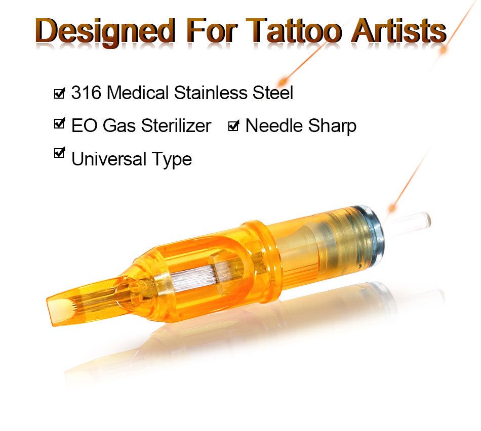 10pcs Tattoo Cartridge Needles  Assorted Tattoo Needle Cartridges Round Liner Mixed Size 1RL 3RL 5RL 7RL 3RS 5RS 7RS 5M1 7M1 9M1