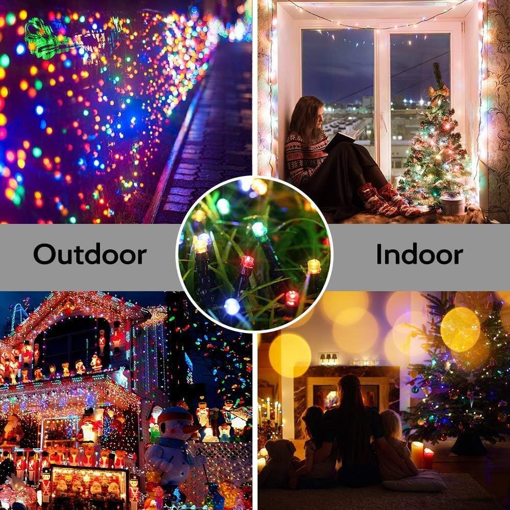 Solar String Lights Outdoor Led Fairy Lights Solar Fairy String Light for Garden Fence Home Christmas Tree Party Plaza 100 Led Multi-Colored