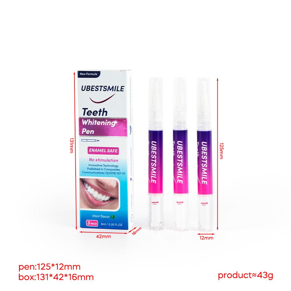 Teeth Whitening Pen (3 Count), No Sensitivity Teeth Whitening Gel, Effective Teeth Whitener, Travel-Friendly Tooth Whitening Pen, Carbamide Peroxide Tooth Bleaching Gel for Adults