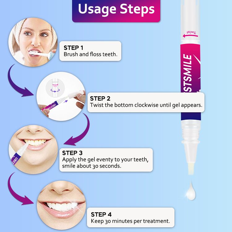 Teeth Whitening Pen (3 Count), No Sensitivity Teeth Whitening Gel, Effective Teeth Whitener, Travel-Friendly Tooth Whitening Pen, Carbamide Peroxide Tooth Bleaching Gel for Adults