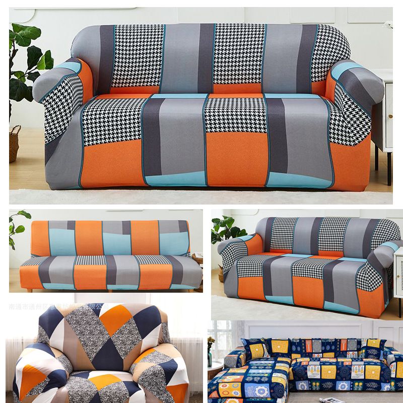 Sofa Slipcovers Sectional Elastic Stretch Sofa Cover Pillow case Sofa Slipcover with Anti-Slip Foams, Washable Furniture Protector for Kids, Pets for Living Room Couch Cover L shape Armchair Cover