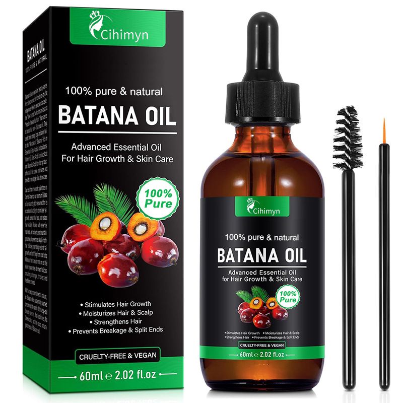 Batana Oil for Hair Growth 60ml, 100% Pure & Natural Batana Hair Oil, Prevent Hair Loss, Batana Oil from Honduras, Batana Oil for Men & Women for Thicker & Stronger Hair
