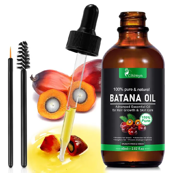Batana Oil for Hair Growth 60ml, 100% Pure & Natural Batana Hair Oil, Prevent Hair Loss, Batana Oil from Honduras, Batana Oil for Men & Women for Thicker & Stronger Hair