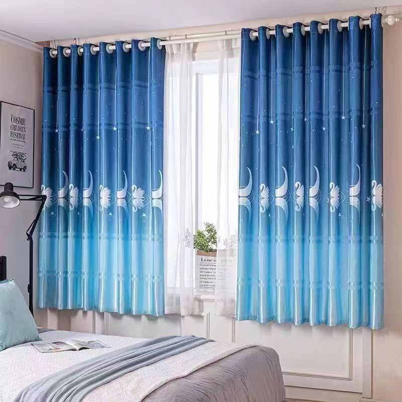 2pcs Blackout Curtains for Living Room Bedroom Window Curtain Panels Room Darkening Thermal Insulated Excluding bars and sheers