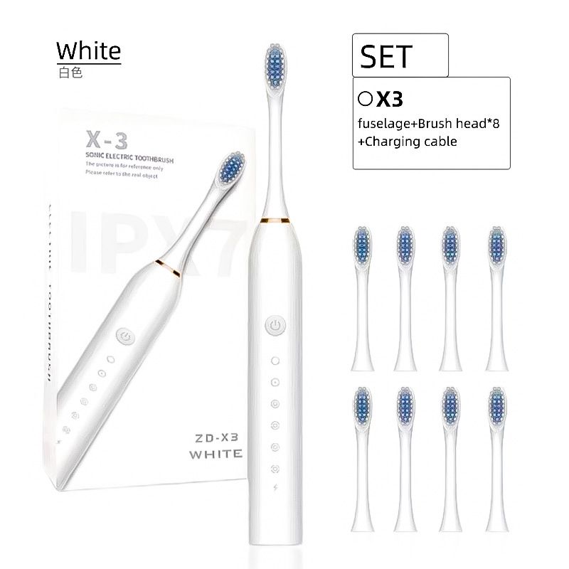 Electric Toothbrush with 8 Brush Heads for Teen Boys Girls USB Rechargeable Sonic Toothbrush 42000 VPM Whitening 6 Cleaning Modes 2 Min Smart Timer 60 Days Endurance