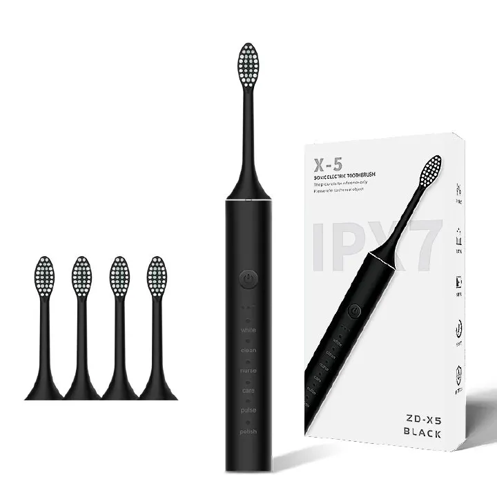 Electric Toothbrush for Adults, Rechargeable Toothbrush 6 Powerful Modes with 3 Intensity Levels,4 Soft Brush Heads