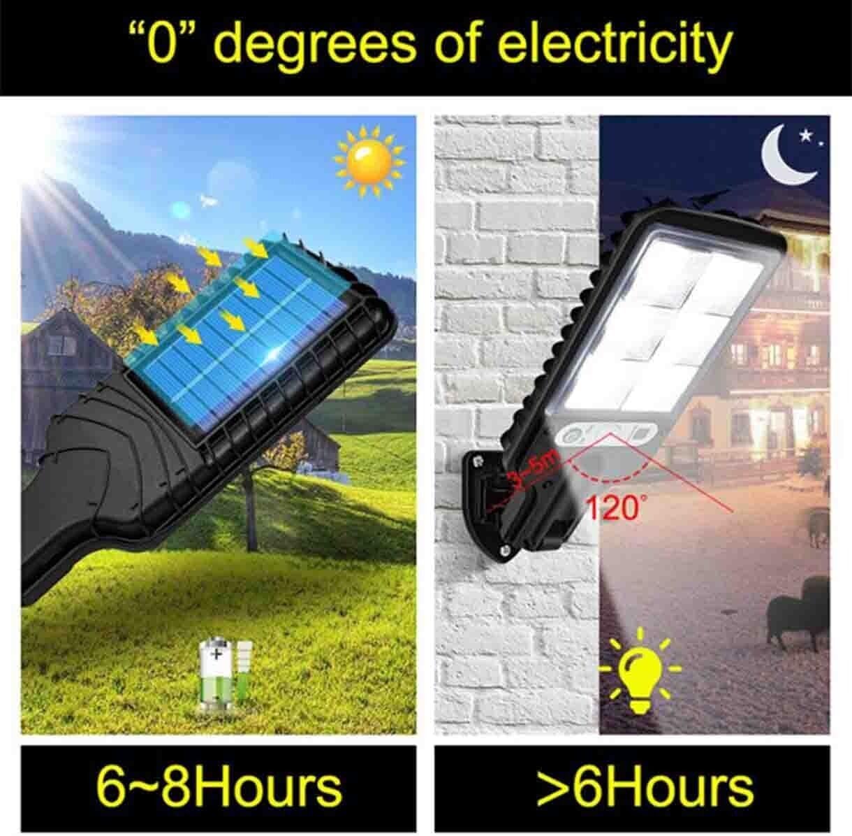 Led Solar Street Lights Outdoor,225COB  Remote Control Wireless Ip65 Motion Sensor Security Wall Light with 3 Modes for Garden, Street, Deck, Yard, Garage, Patio