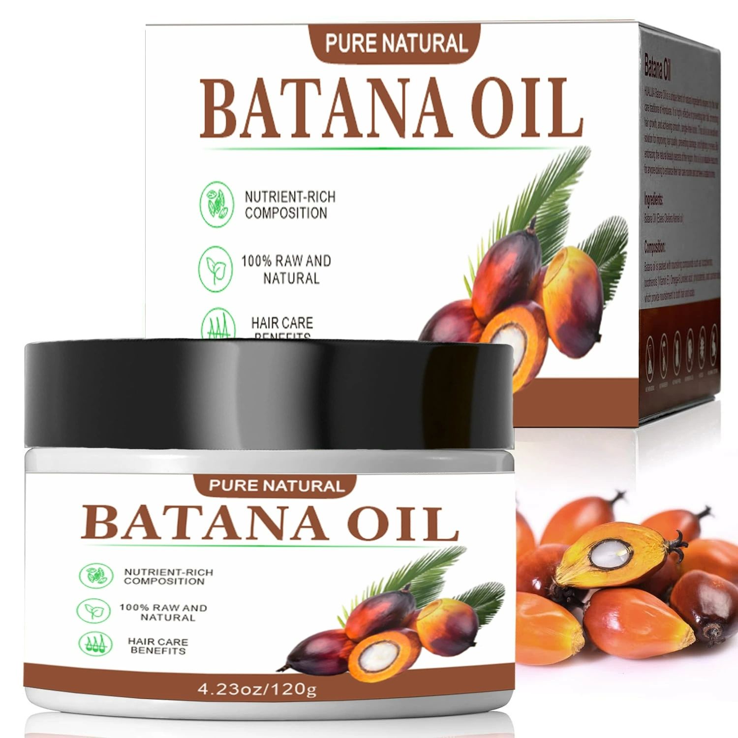 Batana Oil for Hair Growth - 100% Natural Botana Oil from Honduras, Eliminate Hair Split Ends, Restores Damaged Hair and Scalp, Enhances Hair Radiance Nourishment, All Hair Types