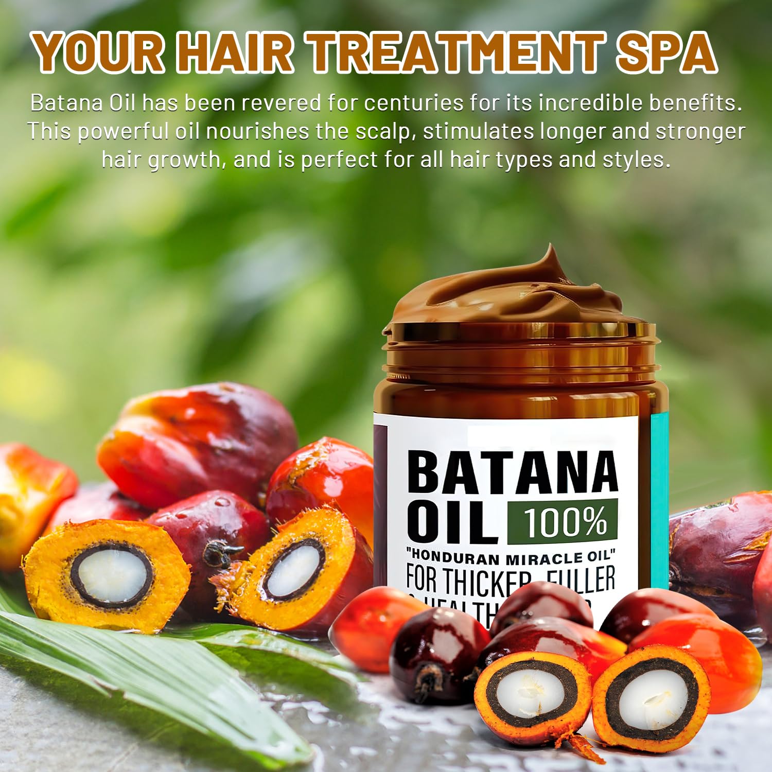 Batana Oil for Hair Growth, Natural Hair Growth Oil, Prevent Hair Loss and Enhances Thickness, Batana for Hair-Thickness, Nourishes and Strengthens