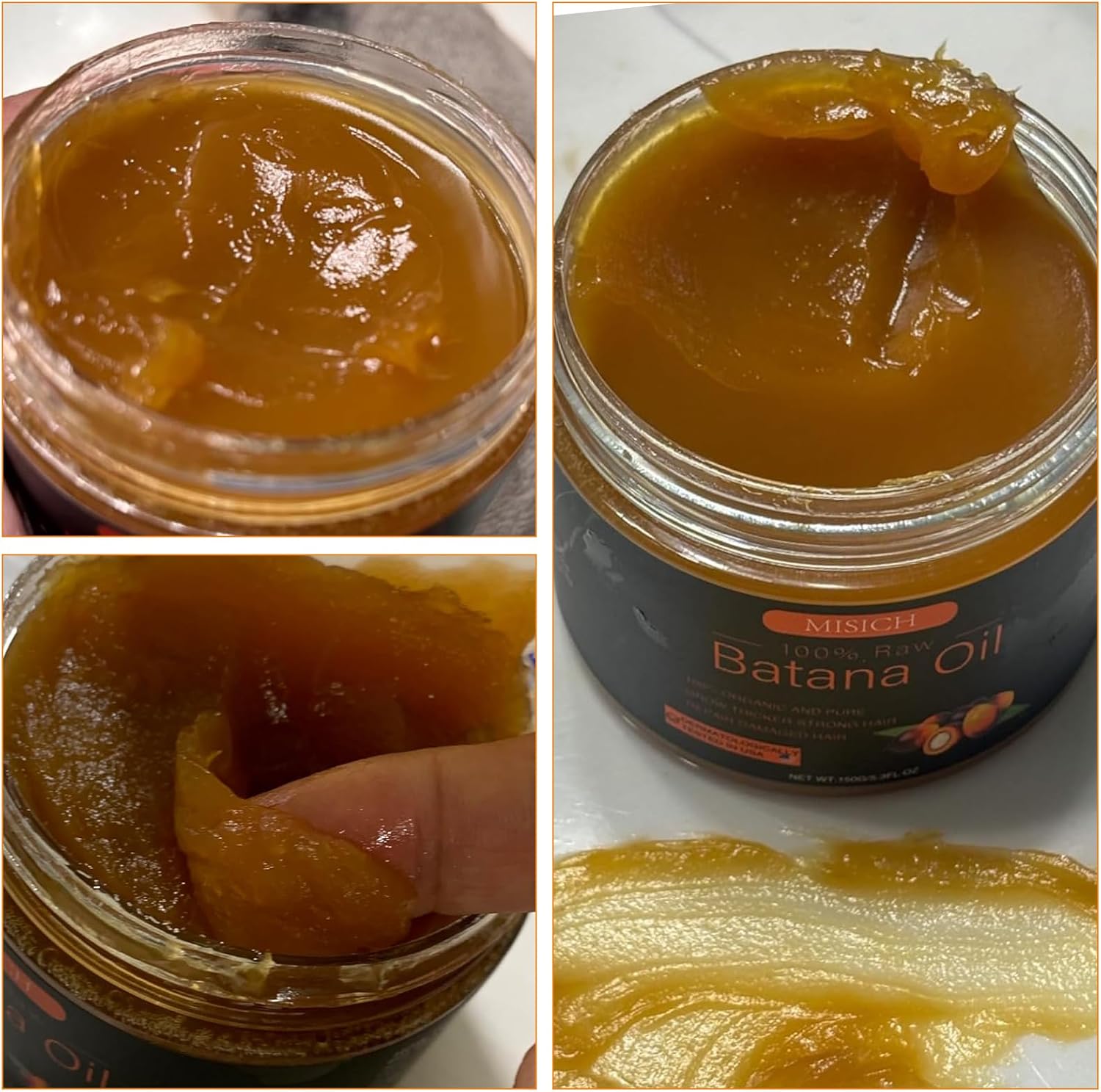 Raw Batana Oil for Hair Growth, 100% Natural Pure Botana Oil Paste, Unrefined Organic Batana Hair Growth Oil for Prevent Hair Loss, Enhances Hair Thickness for Men & Women