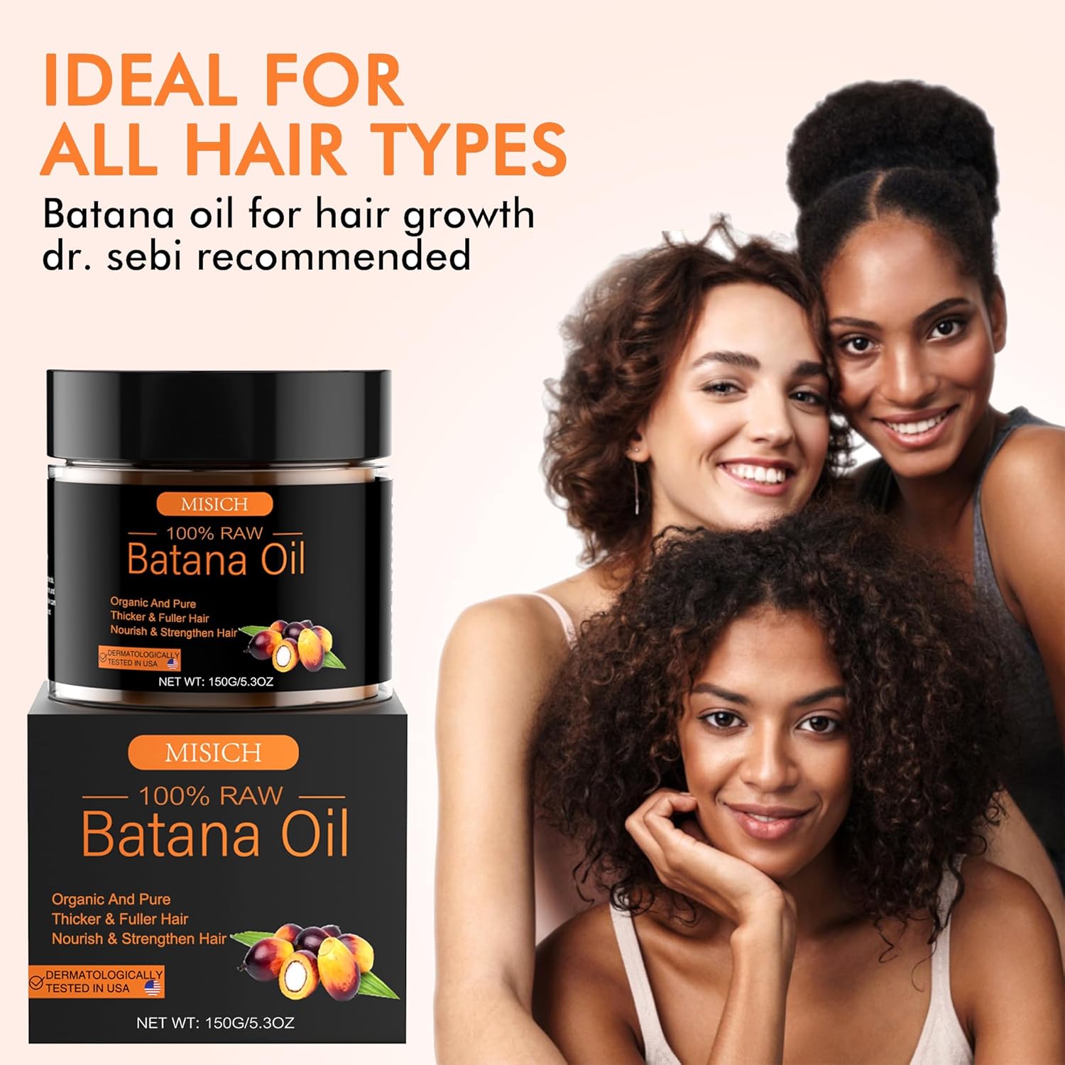 Raw Batana Oil for Hair Growth, 100% Natural Pure Botana Oil Paste, Unrefined Organic Batana Hair Growth Oil for Prevent Hair Loss, Enhances Hair Thickness for Men & Women