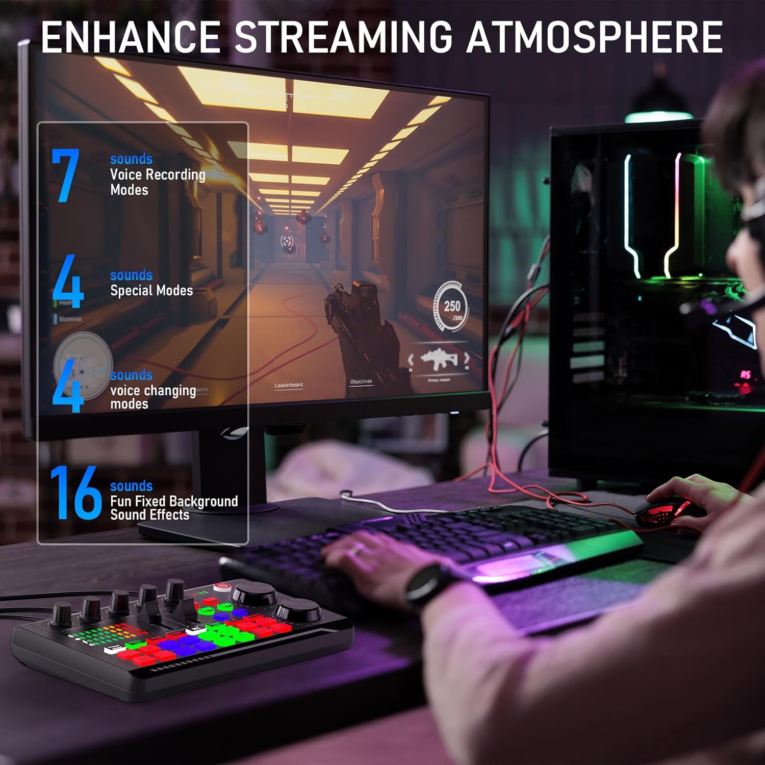 F998 Podcast Equipment Bundle, Audio Interface & BM800 Condenser Microphone with Tripod Stand, Professional Recording Studio Package for Live Streaming, Broadcast, Recording, YouTube, TikTok