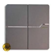 2-Gang Executive Wall Switch – Modern Flat Panel Design with LED Indicator
