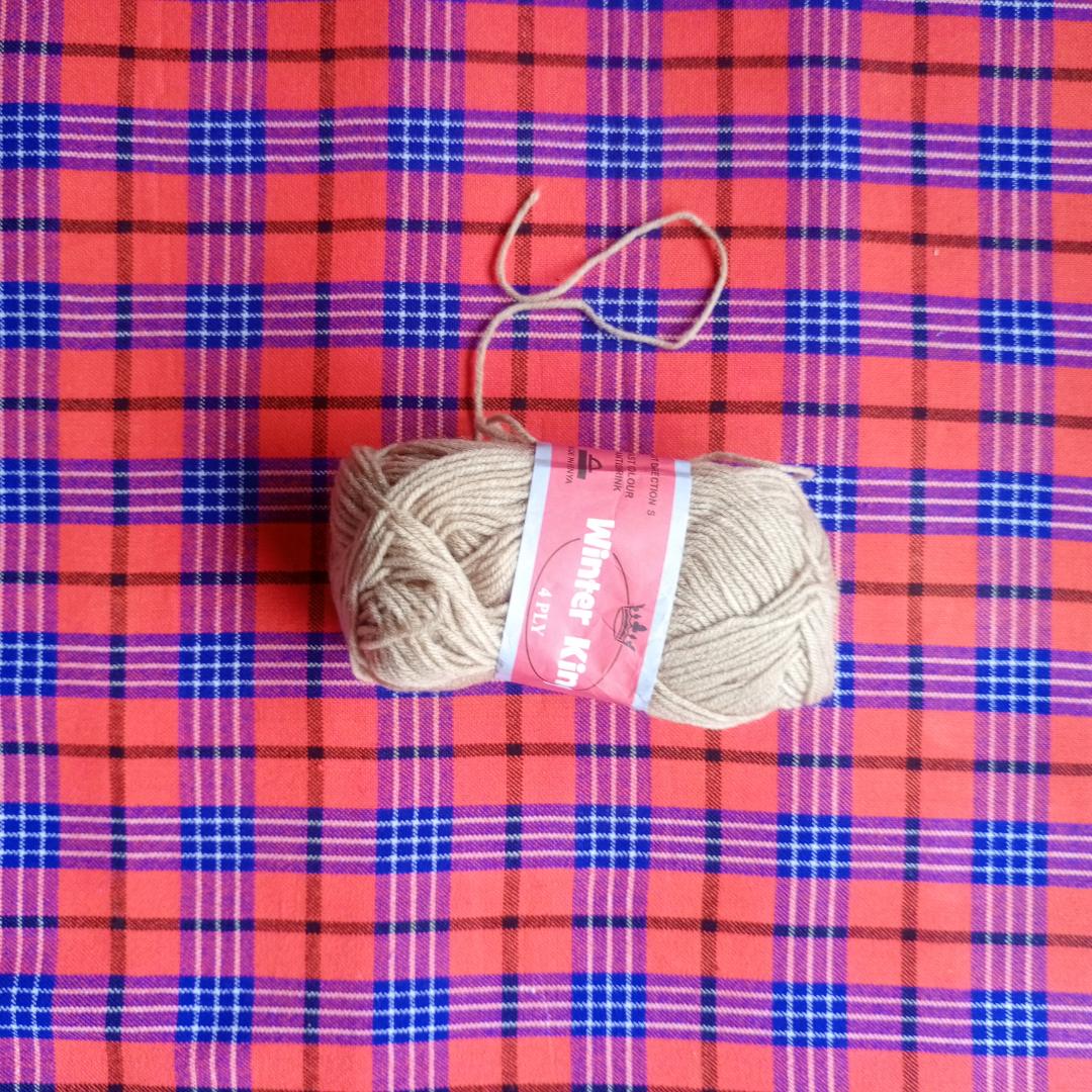 10 Pcs Beige Winter King Thin Yarn, 4ply,  100% Acrylic, 50g