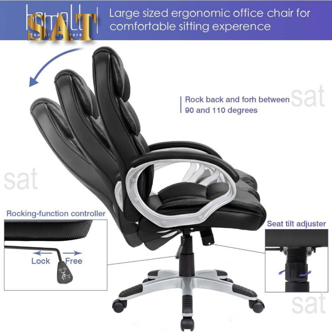 Large Executive Leather Office Chair, Desk Chair, Home Office Chair