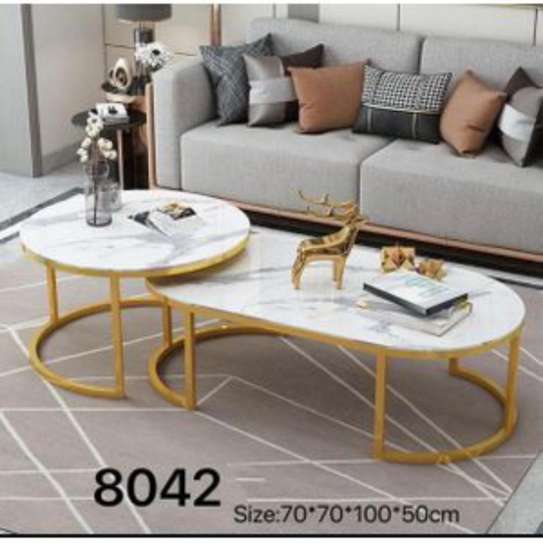 Luxury Living Room Nesting Coffee Table 2PCS