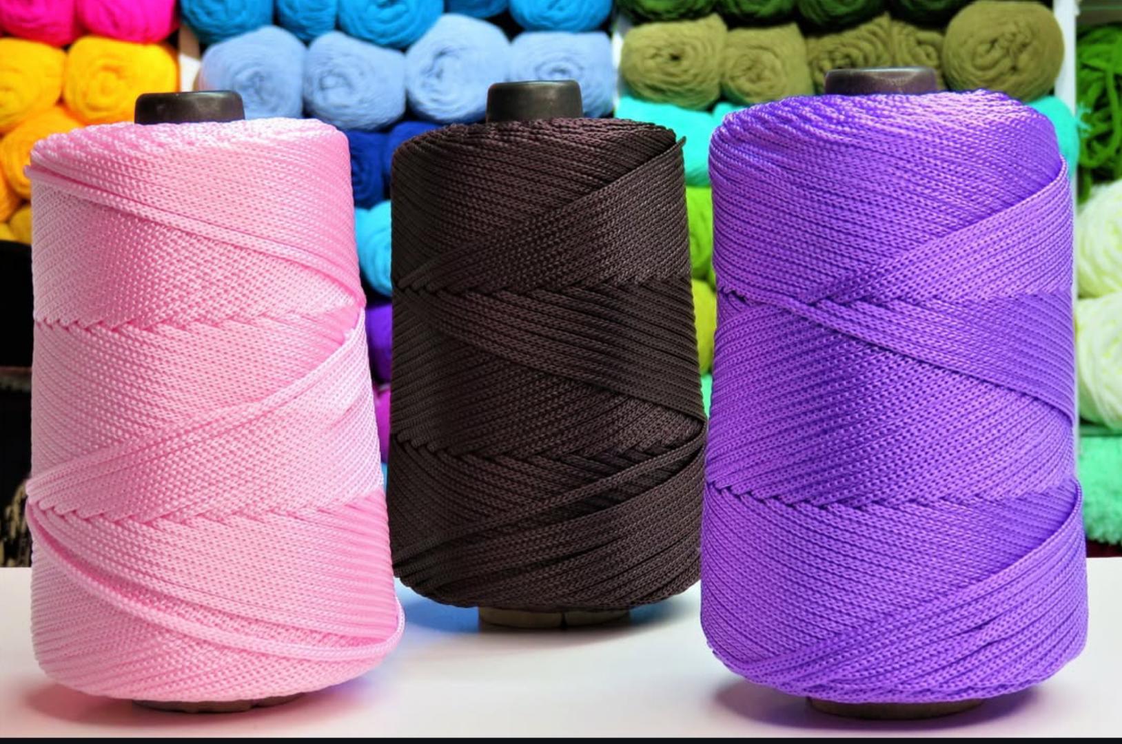 1PC Macramé Polyester Yarn Rope Crochet Bag Cord  Rope Crochet Yarn  Gift for Knitter Yarn for DIY Handbag Hat