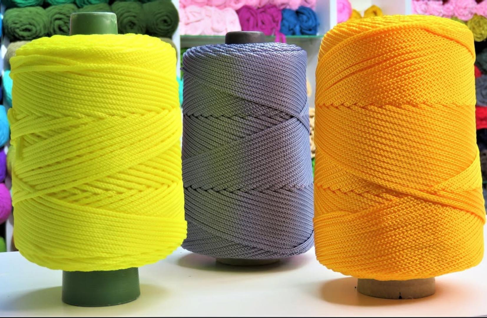 1PC Macramé Polyester Yarn Rope Crochet Bag Cord  Rope Crochet Yarn  Gift for Knitter Yarn for DIY Handbag Hat