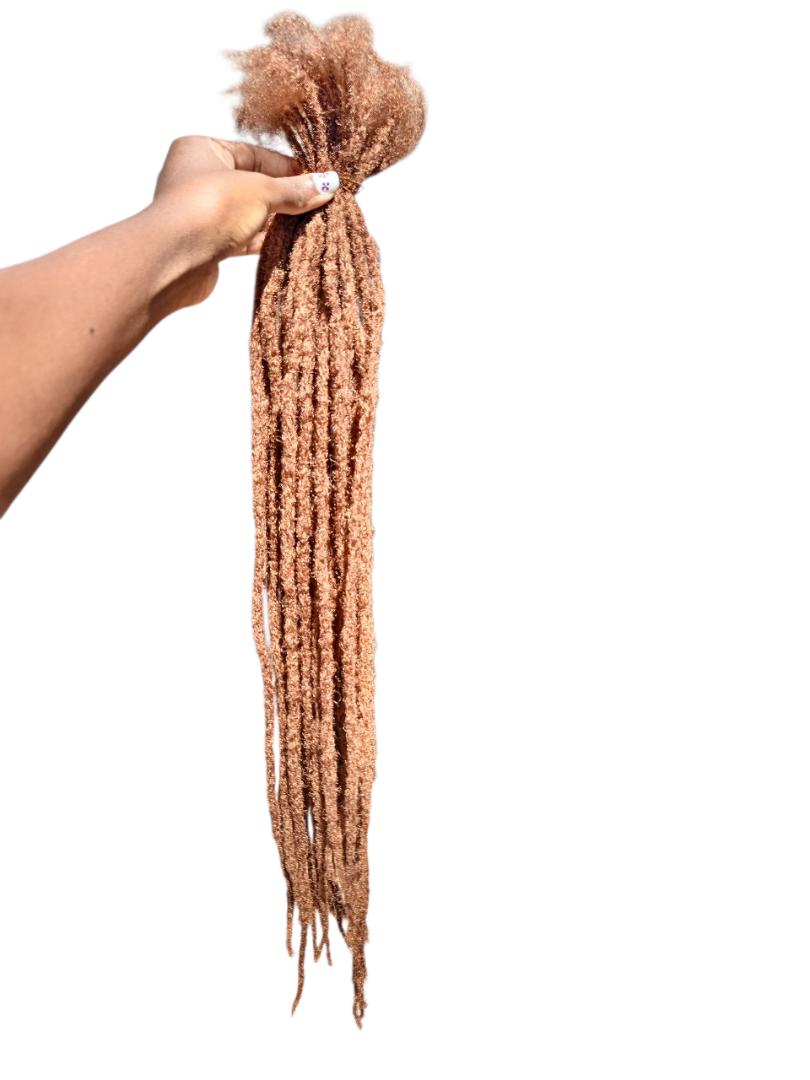 Brown Artificial Synthetic Dreadlock Extensions 70 PCs, Middle back length 21 inches