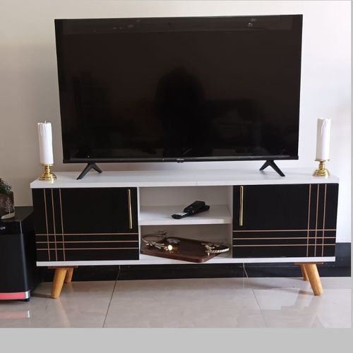 Sydney Modern Wooden TV Stand 4FT Black and White
