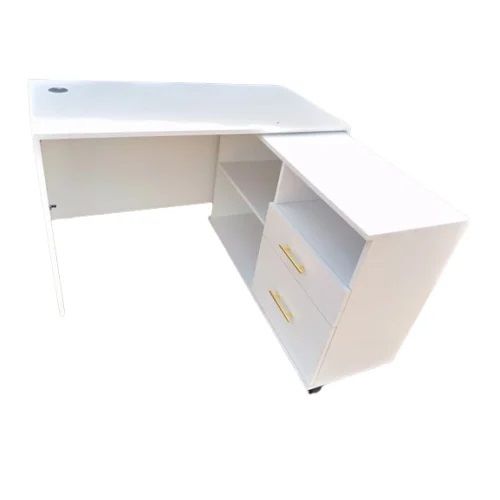 Logan L-Shaped Office Desk White 4x2ft