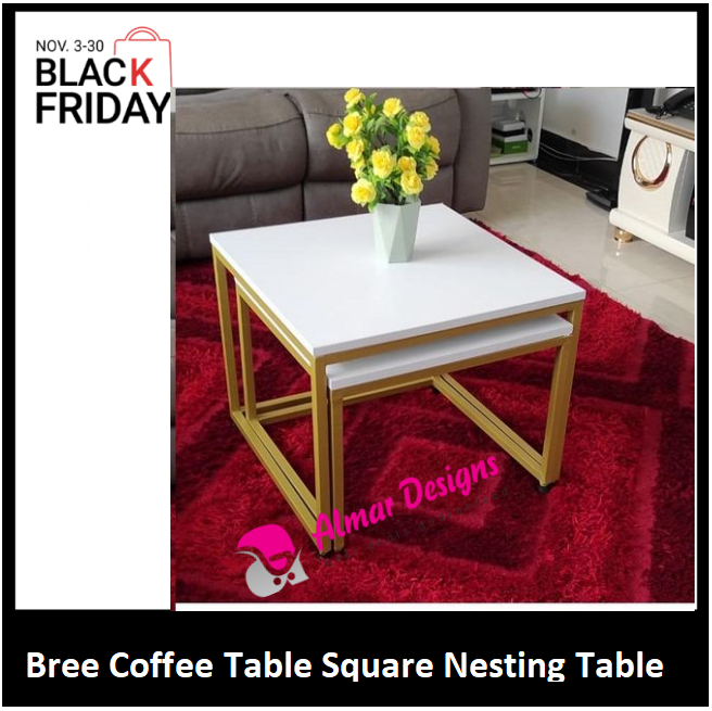 【PROMOTION!】Bree Coffee Table Square Nesting Table Furniture High Quality Durable Classic Sitting Room Coffee Tables
