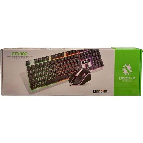 Best Gaming Keyboard Gtx300 Keyboard and Mouse Set Punk Retro Simulation Mechanical Keyboards Backlit USB Wired 104 keys Suspension Gaming Keypad Set