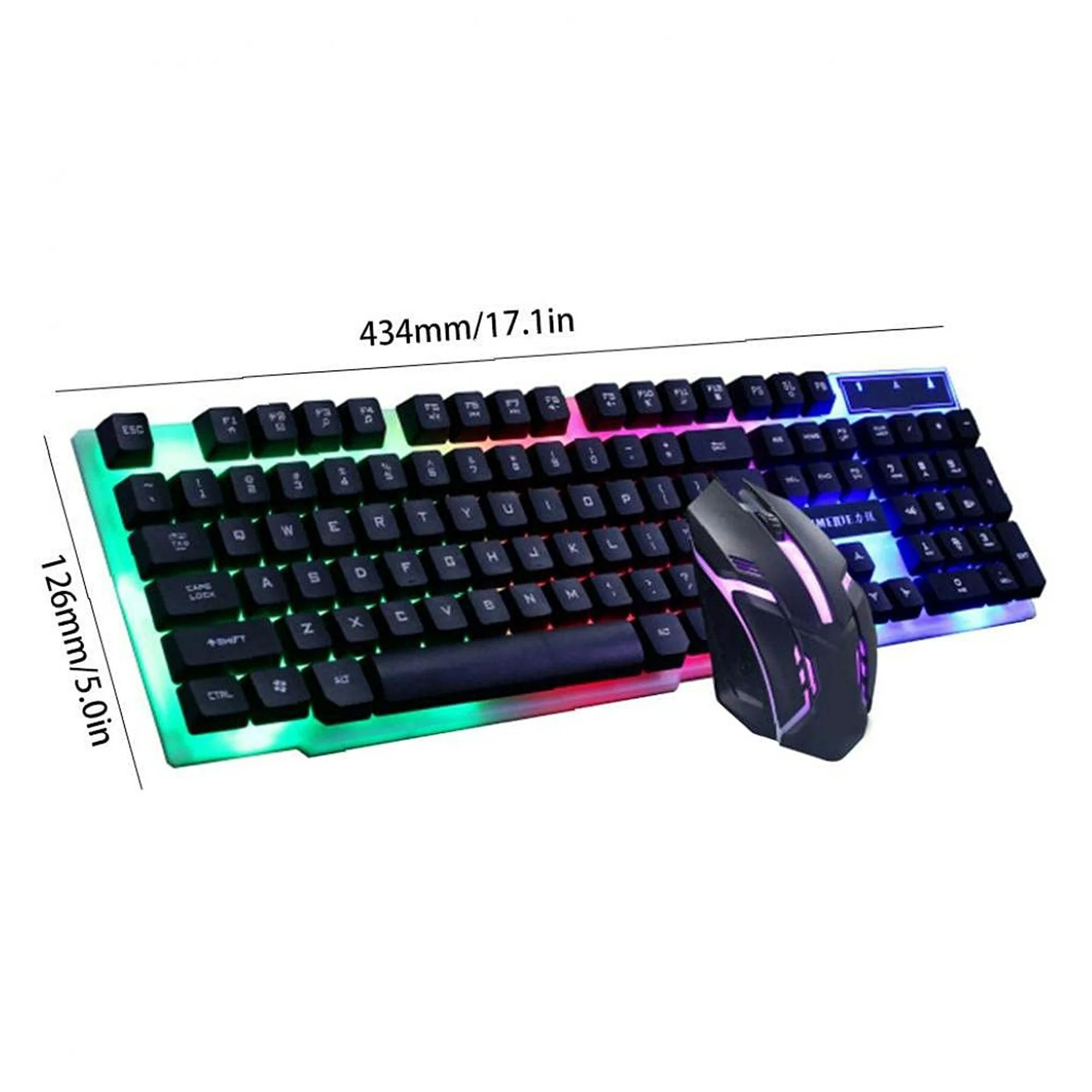 Best Gaming Keyboard Gtx300 Keyboard and Mouse Set Punk Retro Simulation Mechanical Keyboards Backlit USB Wired 104 keys Suspension Gaming Keypad Set