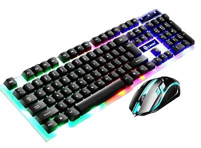 Best Gaming Keyboard Gtx300 Keyboard and Mouse Set Punk Retro Simulation Mechanical Keyboards Backlit USB Wired 104 keys Suspension Gaming Keypad Set