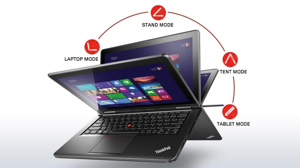 ( With Stylus Pen ) Touchscreen 2 IN 1 Laptop Refurbished Lenovo Thinkpad yoga 12 X360 i7 4th gen 8GB Ram 500gb 12.6''inch Touchscreen