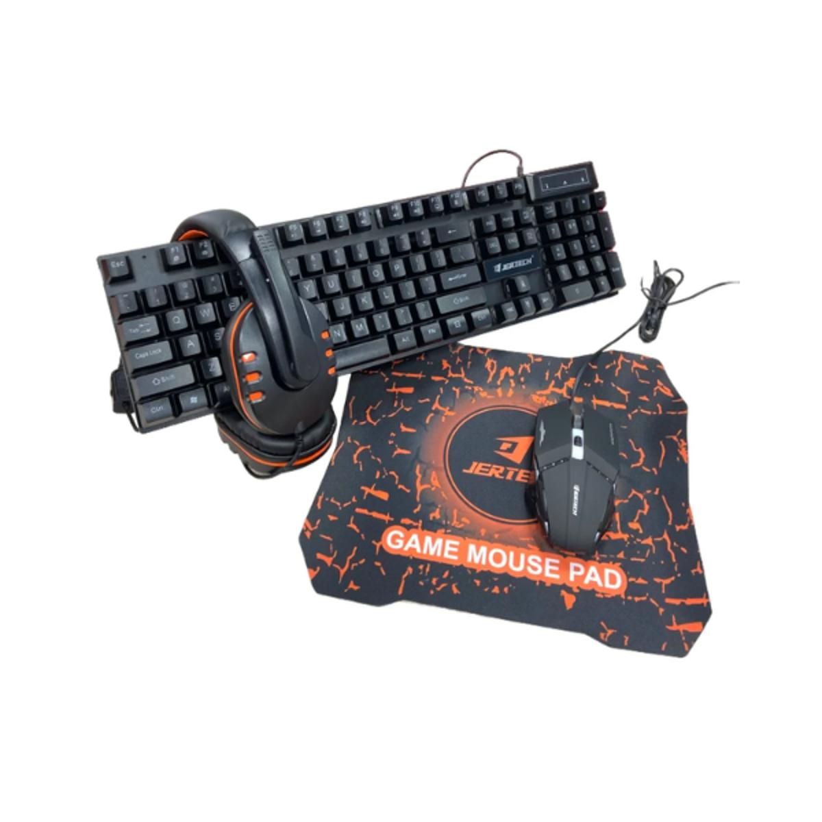 VICTORY CT4-01 4 in 1 pc gaming keyboard mouse gaming headset set rgb led backlit with mouse pad, ganing headphones, keyboard, for gamers.