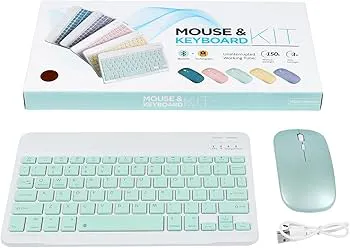 Ultra Thin Wireless Bluetooth Rechargeable USB Keyboard and Mouse Set for Computer Laptop, Phone, Ipad,and smart Tvs
