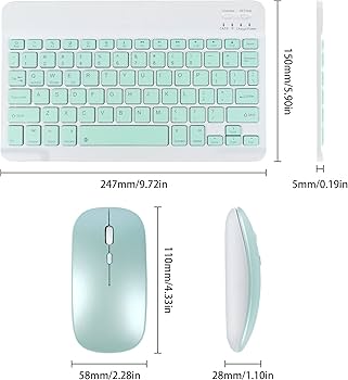 Ultra Thin Wireless Bluetooth Rechargeable USB Keyboard and Mouse Set for Computer Laptop, Phone, Ipad,and smart Tvs