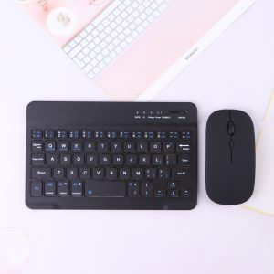 Ultra Thin Wireless Bluetooth Rechargeable USB Keyboard and Mouse Set for Computer Laptop, Phone, Ipad,and smart Tvs