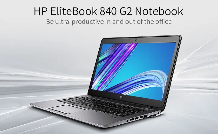(free mouse )Refurbished HP Elitebook 840 g2 Core I5 5th Generation 8GB Ram 128GB  ssd 14 Inch Screen Size Ultra Slim Laptop With Windows 10 and Office 2016 ENGLISH KEYBOARD