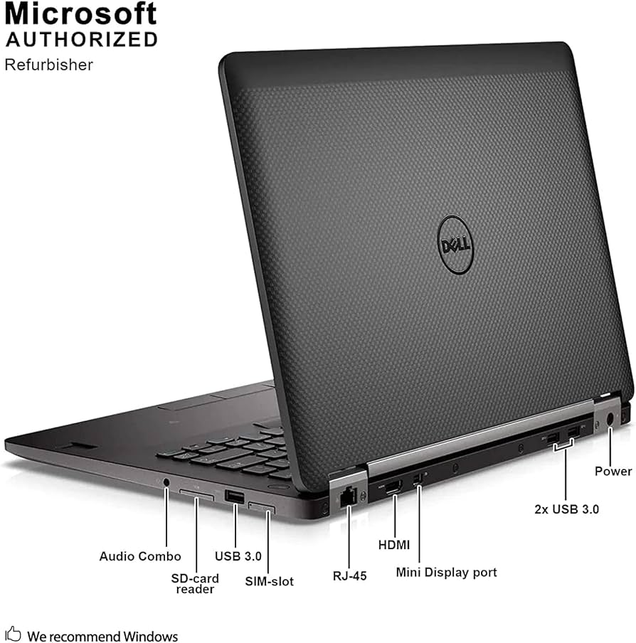 [free mouse] Refurbished Dell Laptop Dell Latitude 7280 INTEL CORE i5 - 6300U @ 2.50GHz | 8GB RAM | 256GB SSD | Refurbished Laptop Computer windows 11