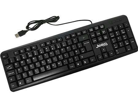 JEDEL K13 USB   Wired Keyboard ,usb Modern Full Size Layout keyboard, High-Quality Membrane Keyboard, full usb desktop keyboard ,k13 logitech keyboard