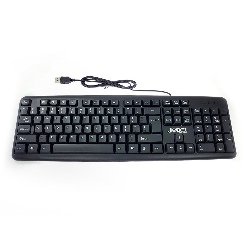 JEDEL K13 USB   Wired Keyboard ,usb Modern Full Size Layout keyboard, High-Quality Membrane Keyboard, full usb desktop keyboard ,k13 logitech keyboard