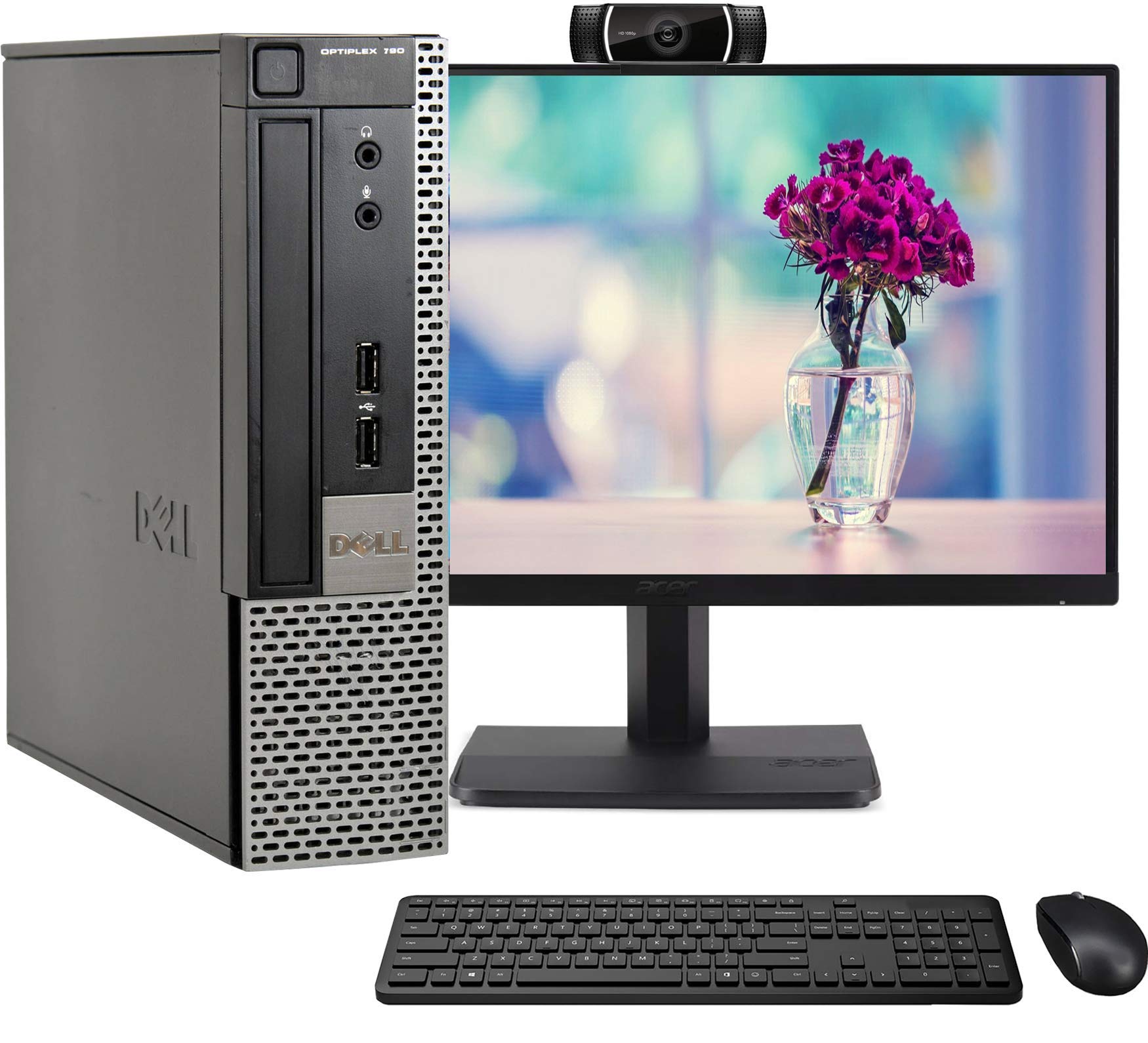 Dell complete computer set desktop core i5 4th gen 4gb 500gb hdd windows 10 pro installed,office 2019, 23 dell inches wide monitor, Refurblished computer full set desktop.