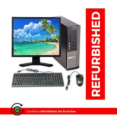 Dell complete computer set desktop core i5 4th gen 4gb 500gb hdd windows 10 pro installed,office 2019, 23 dell inches wide monitor, Refurblished computer full set desktop.