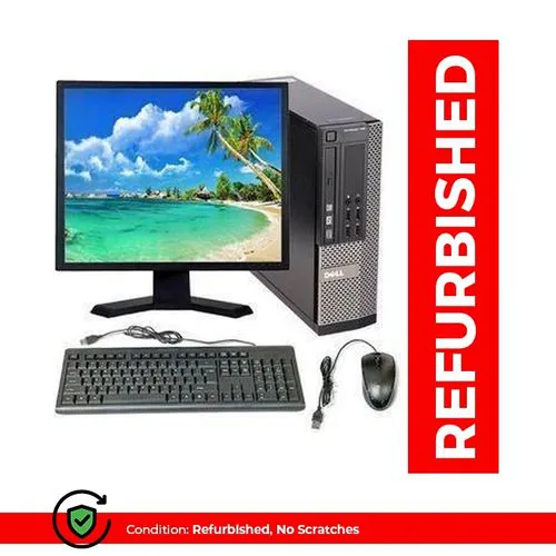 Dell complete computer set desktop core i5 4th gen 4gb 500gb hdd windows 10 pro installed,office 2019, 23 dell inches wide monitor, Refurblished computer full set desktop.