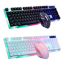 Best Gaming Keyboard Gtx300 Keyboard and Mouse Set Punk Retro Simulation Mechanical Keyboards Backlit USB Wired 104 keys Suspension Gaming Keypad Set