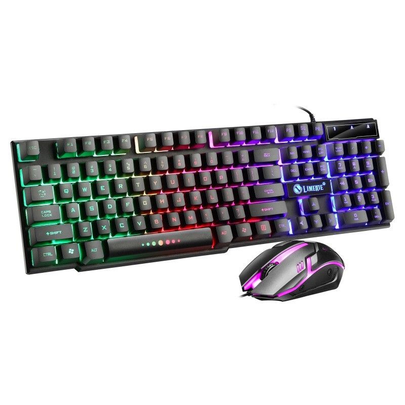 Best Gaming Keyboard Gtx300 Keyboard and Mouse Set Punk Retro Simulation Mechanical Keyboards Backlit USB Wired 104 keys Suspension Gaming Keypad Set