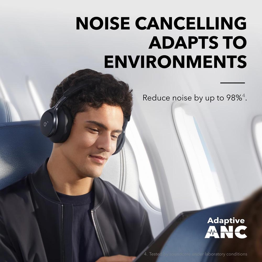 Anker Soundcore Space One – Active Noise Cancelling Headphones – Black