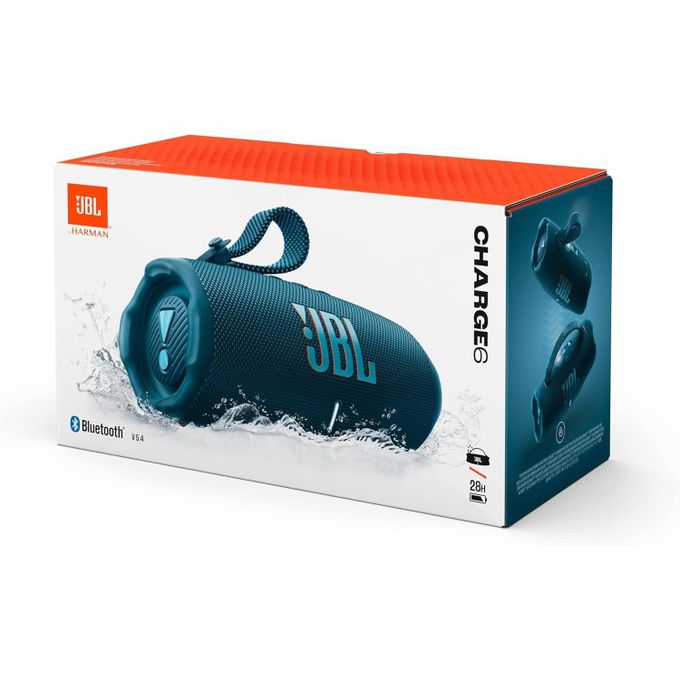 JBL Charge 6 Portable Waterproof Bluetooth Speaker – Blue
