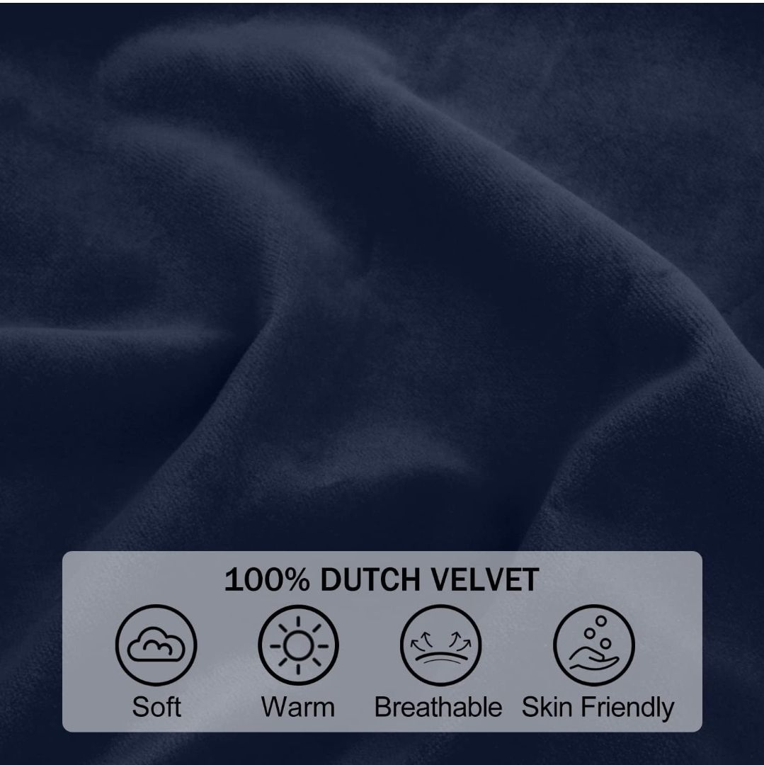 2Pcs Indoor Chair Cushions for Dining Chairs, Dutch Velvet Fabric Memory Foam Chair Pads with Ties for Kitchen, Dining Room and Bedroom, 17" X 16" X 1.5"