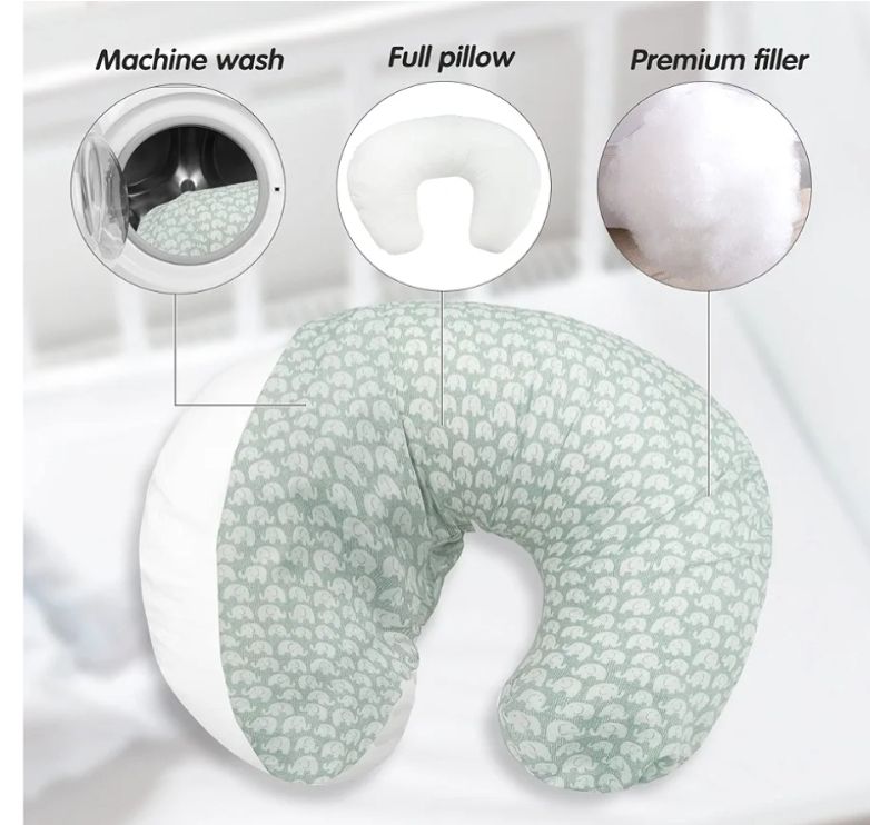 Nursing Pillow and Positioner,Best for Mom Breastfeeding Pillow,100% Cotton Soft Fits Snug On Infant
