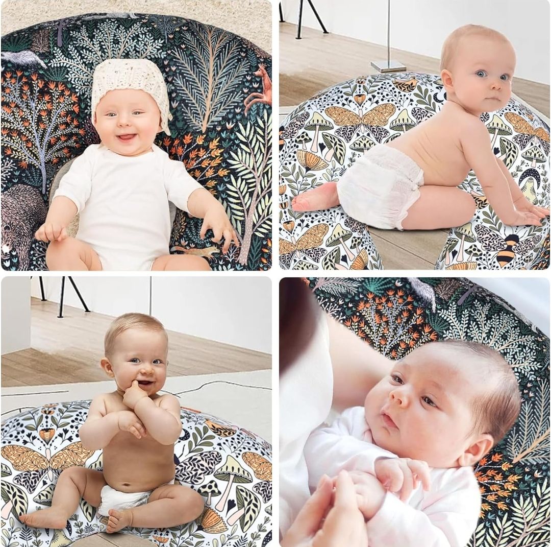 Nursing Pillow and Positioner,Best for Mom Breastfeeding Pillow,100% Cotton Soft Fits Snug On Infant