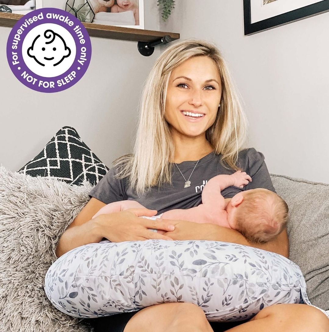 Nursing Pillow and Positioner,Best for Mom Breastfeeding Pillow,100% Cotton Soft Fits Snug On Infant
